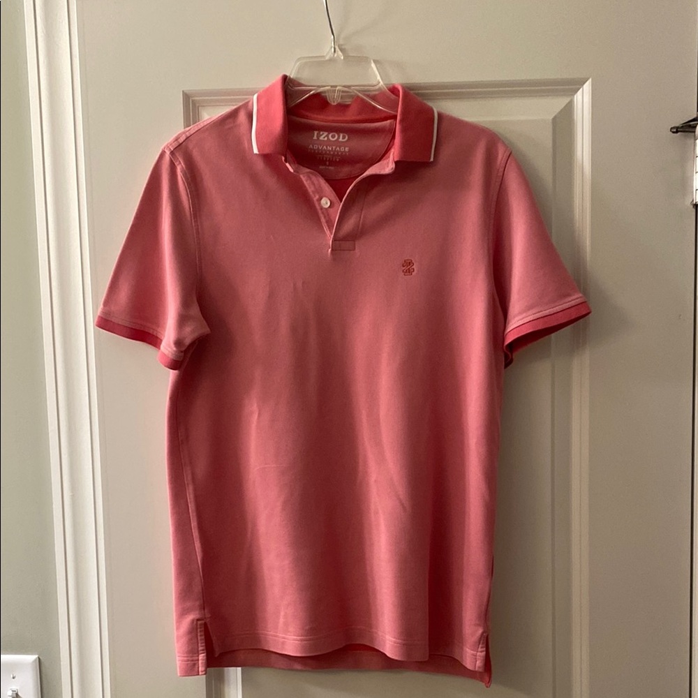 Izod Pink Polo Shirt Classic Pique Cotton